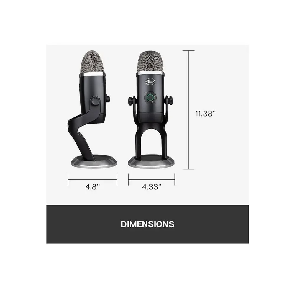 Logitech Blue Yeti X USB Microphone Gaming Streaming Recording (Dark Grey)
